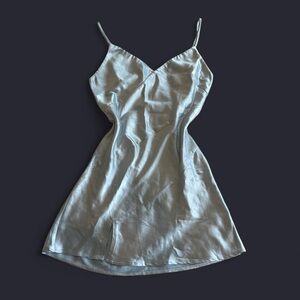 Princess Polly Light Blue Satin Dress